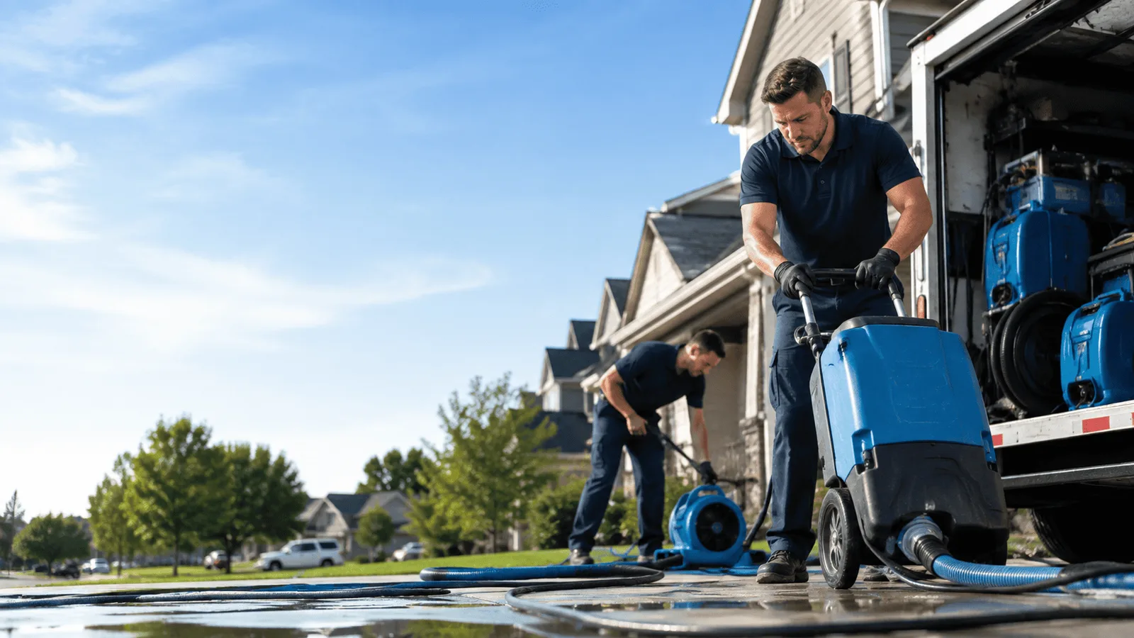 Dehumidification being performed in Crystal Lake, IA